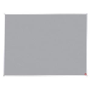 5 Star Office 1800 Felt Noticeboard with Fixings and Aluminium Trim Grey
