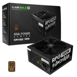 GameMax RPG Rampage 500W 140mm Ultra Silent Fan 80 PLUS Bronze PSU UK Plug