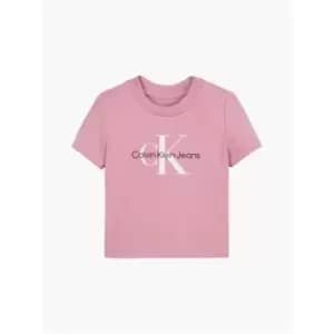 Calvin Klein Jeans Monogram Ss T-Shirt - Purple