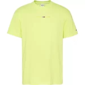 Tommy Jeans Jeans Gel Logo T Shirt - Yellow