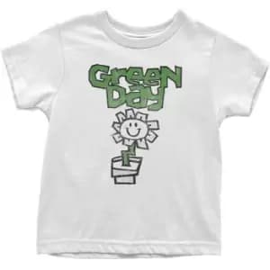 Green Day - Flower Pot Kids 13-14 Years T-Shirt - White