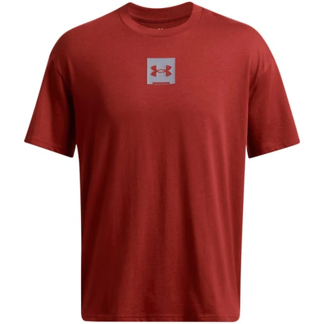 Under Armour Mens Box Logo Regular Fit T-Shirt Orange male M