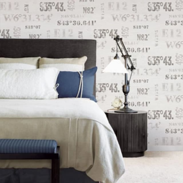 Galerie Deauville 2 Taupe Beige Brown Naval Print Smooth Wallpaper