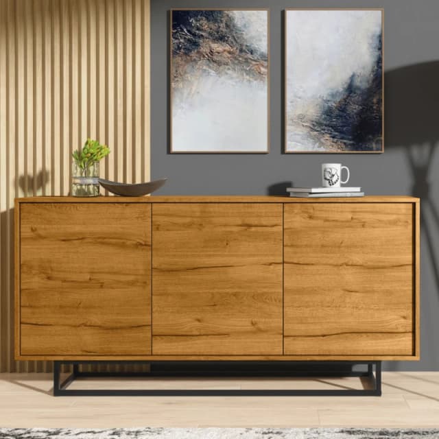 Mex Furniture LTD Sideboard 160cm Loft / Industrial in Brown Brown Unisex