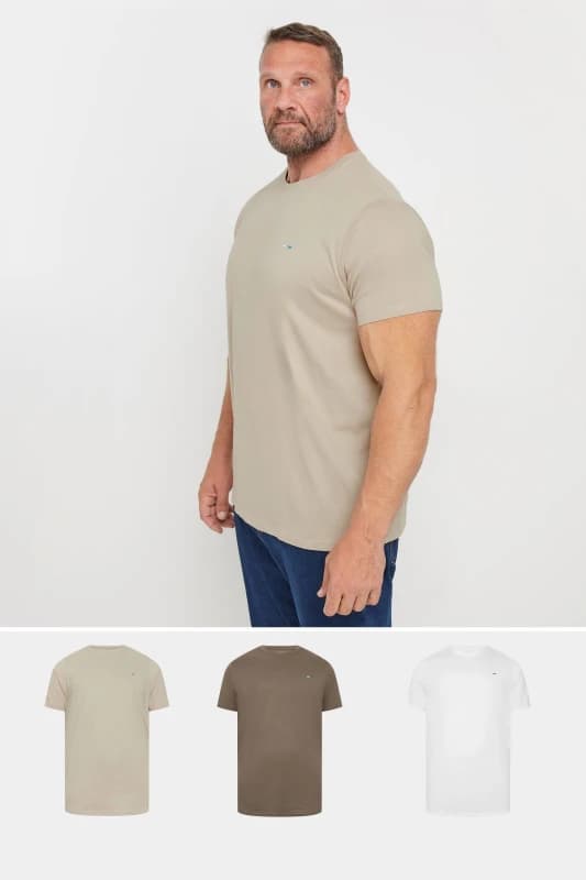 BadRhino 3 Pack Core T-Shirts White male