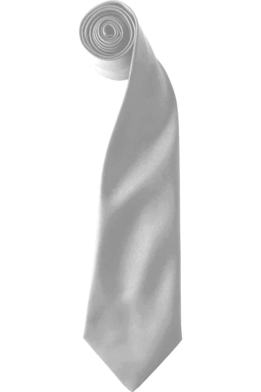 Premier Premier Men Colours Satin Clip Tie Pack of 2 in Silver Silver One Size Male 5059269154011
