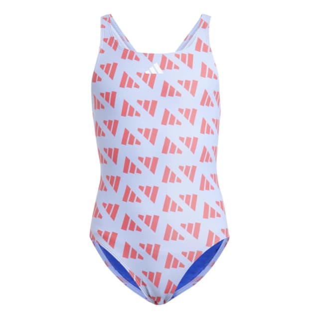 adidas Logo Graphic V-Back Swimsuit Juniors - Purple Purple S