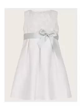 Monsoon Baby Girls Anika High Low Bridesmaid Dress - Ivory, Ivory, Size 2-3 Years