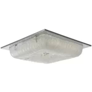 Netlighting Modern LED Flush Ceiling Light Chrome, Silver, Warm White 3000K 2900