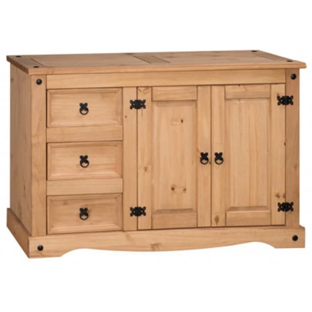 MERCERS FURNITURE Corona 2 Door 3 Drawer Low Sideboard 5060335863218