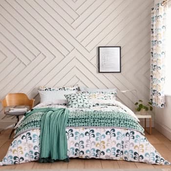 Helena Springfield Green Polyester and Cotton 'Liv' Duvet Cover Set - double