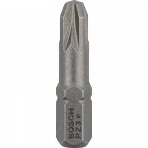 Bosch Extra Hard Pozi Screwdriver Bit PZ3 25mm Pack of 3