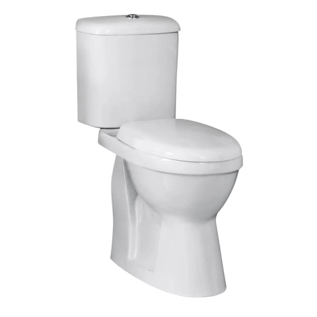 Balterley White Single Flush Comfort Height Toilet Pan, Cistern, Soft Close Seat White