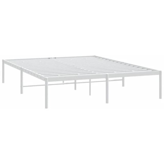 VIDAXL Metal Bed Frame without Mattress White 140x190cm Vidaxl 8720845721558