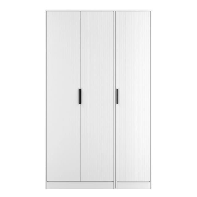 Welcome Furniture Nashville Tall Triple Plain Wardrobe White Matt unisex XL
