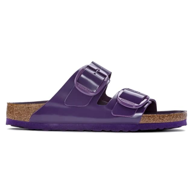 Birkenstock Womens mules Birkenstock Arizona Big Buckle Natural Leather Patent Violet Female 37