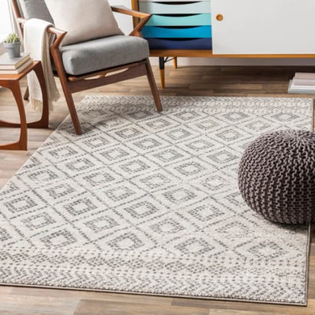 Livabliss Scandi Global Light Slate Mistie Area Rug 140 X 200 Cm - Easy Care, Non Shedding, Ideal For Living Room & Bedroom