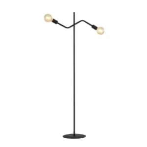 Frix Black Multi Arm Floor Lamp 2x E27