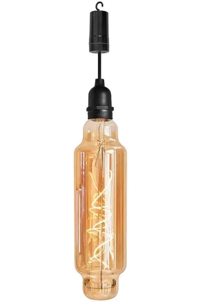 Netagon Lighting Tube Battery Powered Pendulum Hanging Light with 24 hour Timer Black