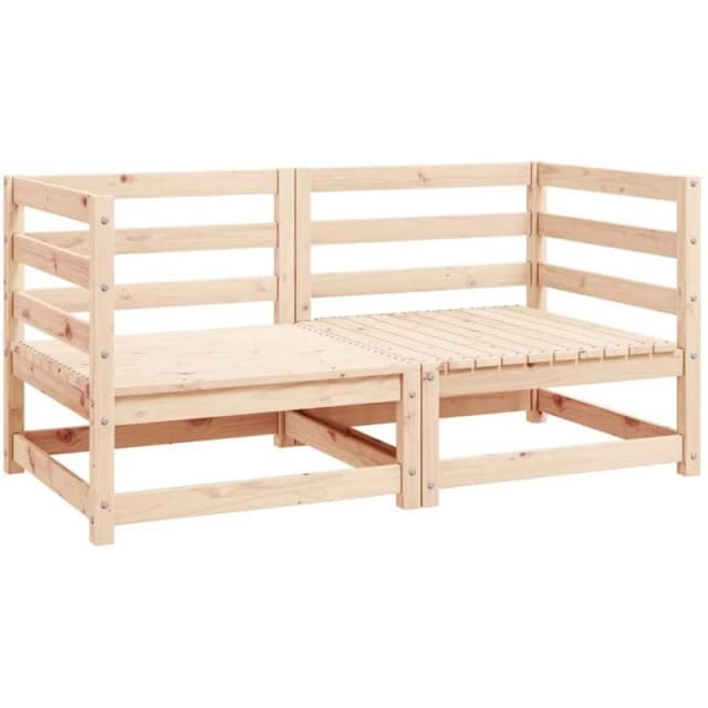 VIDAXL Garden Corner Sofas 2 pcs Solid Wood Pine Vidaxl 8720286354933