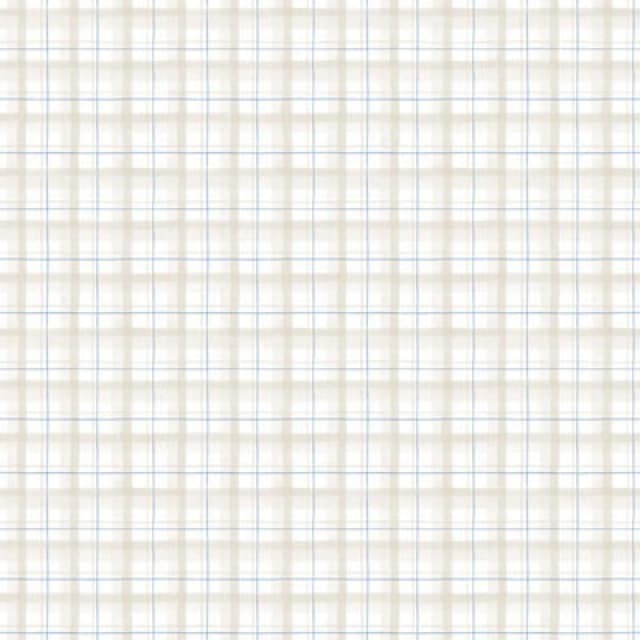 Galerie Country Cottage Blue Beige Country Check Smooth Wallpaper