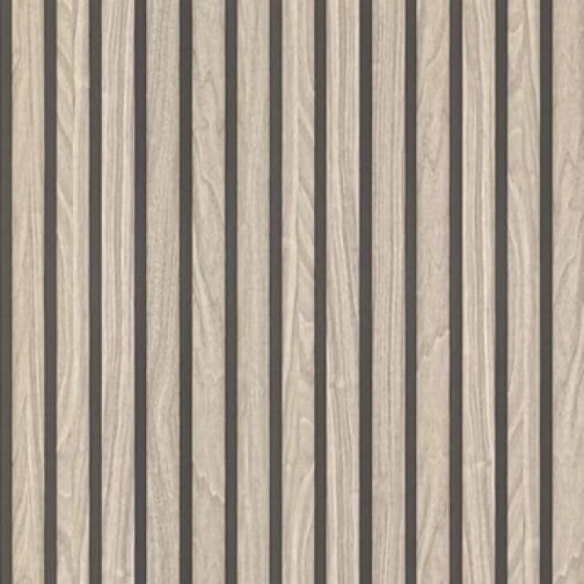 Belgravia Decor Wood Slat Textured Light Oak Wallpaper Brown