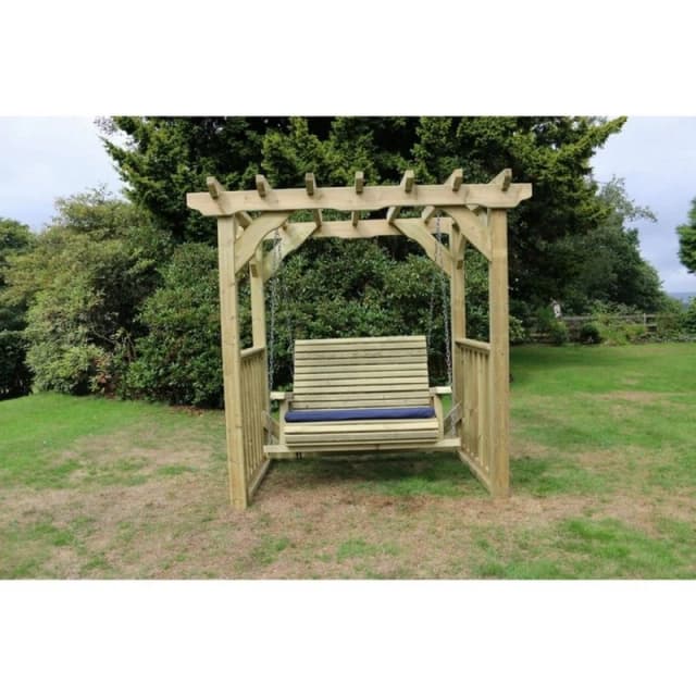 Churnet Valley Garden Furniture Ltd Ophelia Swing Sits 2 - Minimal Assembly Required - Set of Cushions Inc in Brown Brown Unisex