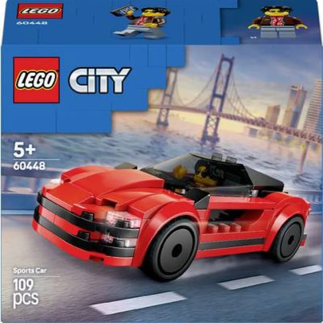 LEGO LEGO City Red Sports Car, Toy Supercar Vehicle Set 60448