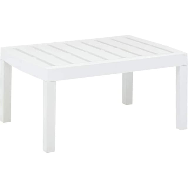 VIDAXL Garden Table White 78x55x38cm Plastic Vidaxl 48814