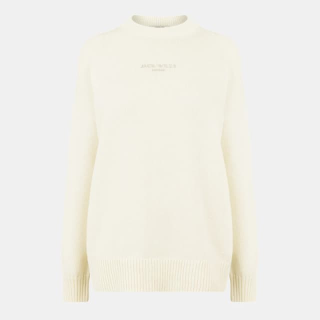 Jack Wills Womens Crew Neck Jumper Vintage White female 8 (XS)