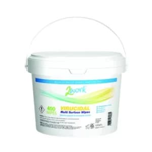 2Work Virucidal Surface Disinfectant Wipes (Pack of 400) 2W07536