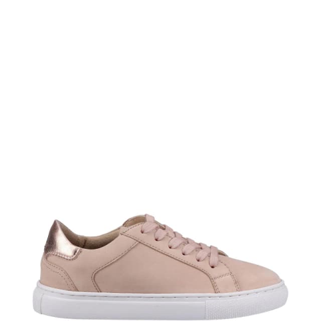 Hush Puppies Girls Mini Camille Leather Lace Up Trainers UK Size 2 (EU 34) BLUSH HUS783-BLSH-2