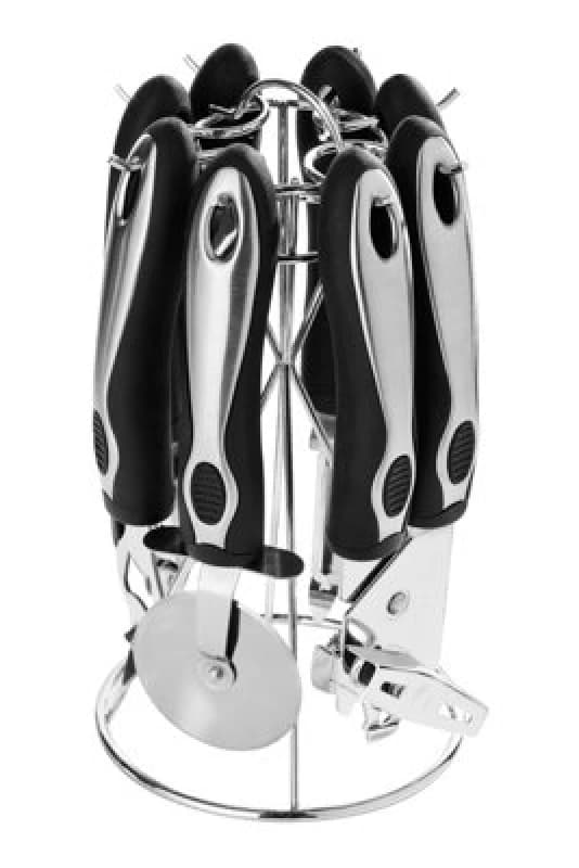 Premier Housewares Gadget Stands 6pc Gadget Set with Stand Black