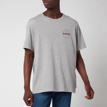 Levis Mens Relaxed Fit Circle Logo T-Shirt - Heather Grey - S