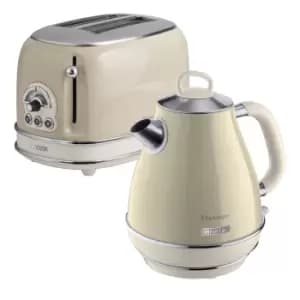 Ariete Cream Jug Kettle and 2 Slice Toaster Pack