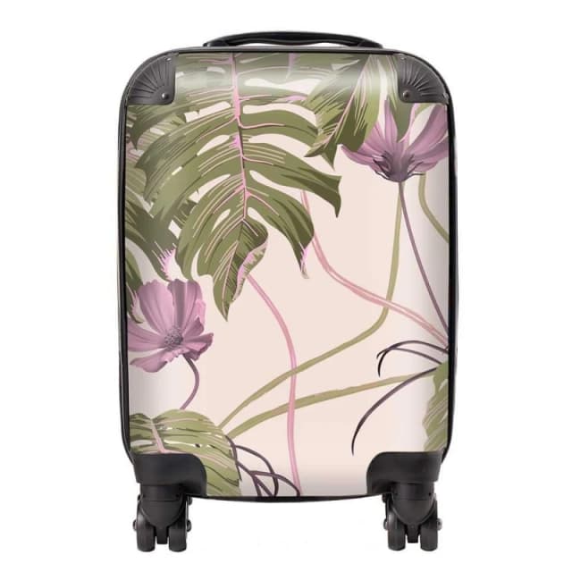 Warren Reed - Designer Pink Cosmos Flowers Suitcase Size: Large Pink Unisex Large