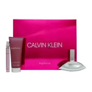 Calvin Klein Euphoria Womens Gift Set 50ml Edp-s + 100ml Sensusal Skin Lotion + 10ml Edp-s