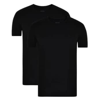 BOSS Two Pack Crew Neck T Shirts - Black