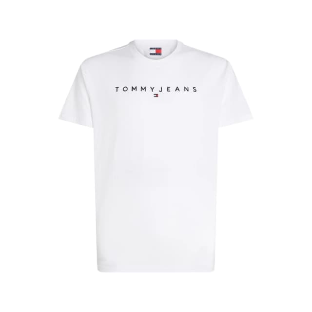 Tommy Jeans TJM REG LINEAR LOGO TEE EXT - White White XL