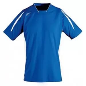 SOLS Mens Maracana 2 Short Sleeve Football T-Shirt (M) (Royal Blue/White)