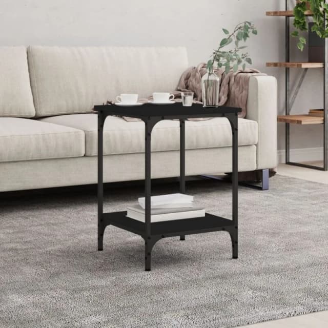 Vidaxl Coffee Table Black 40X40X55cm Engineered Wood, Black 832823