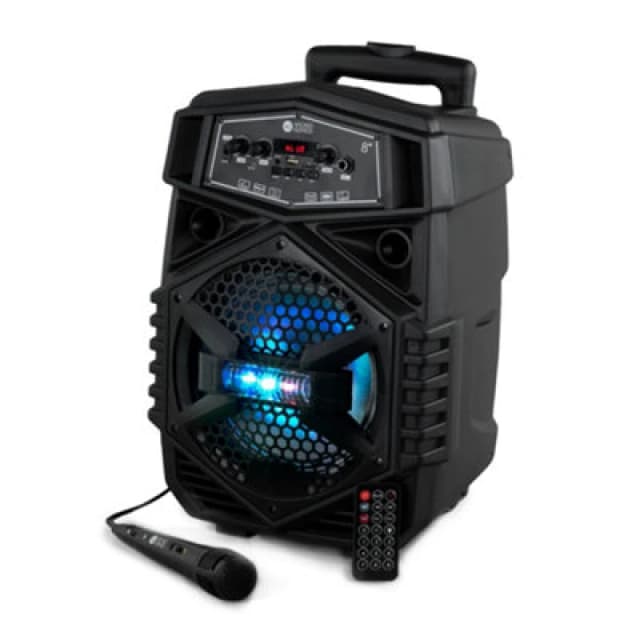 Wicked Gizmos 8" Rechargeable Portable LED Trolley Speaker Black unisex