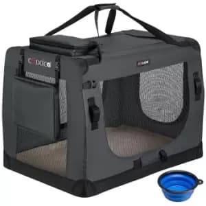 Dog Carrier Fabric Anthracite XL 82x56x58cm