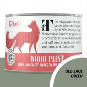 Thorndown Old Sage Green Satin Interior and Exterior Wood Paint 150ml