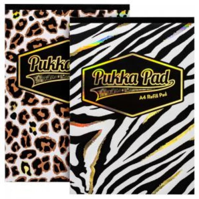 Pukka Pad Wild Ruled Margin Refill Pad 160 Pages A4 (2Pack) 9525AST-WLD