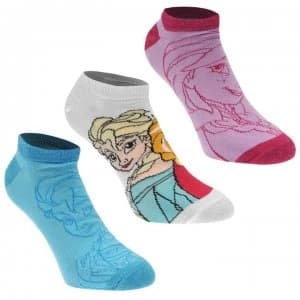 Character Trainer Socks 3 Pack Childrens - Disney Frozen