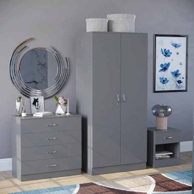 Lassic Vida Designs Riano 3 Piece Bedroom Set Grey unisex Set of 3