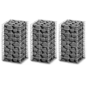 Vidaxl Gabion Set 3 Pcs Galvanised Wire 25 X 25 X 50 cm