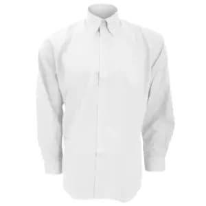 Kustom Kit Mens Workwear Oxford Long Sleeve Shirt (14.5inch) (White)