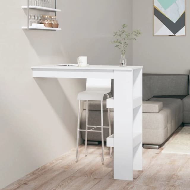 VIDAXL Vidaxl - Wall Bar Table White 102x45x103.5cm Engineered Wood 8720286966006